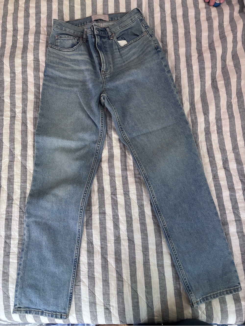 Everlane light blue denim jeans
